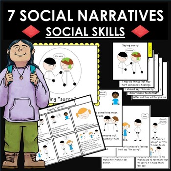 Social narratives and stories for school based social skills | autism