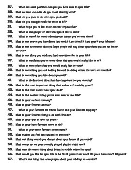 70 Conversation Starters by Miss Ayla Helps | TPT