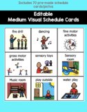 70 Medium Editable Visual Schedule/First/Then Cards/Pictos