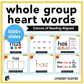 Preview of Heart Word Practice Slides - Whole Group Science of Reading - UFLI