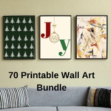 70 Printable Wall Art Bundle for Teachers, Parents and Kids