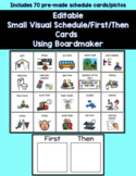 EDITABLE 70 Small Visual Schedule/First/Then Cards/Pictos 