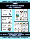EDITABLE 70 Visual Schedule Cards/First Then Pictos Bundle
