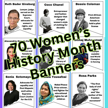 Preview of 70 Women's History Month Banners