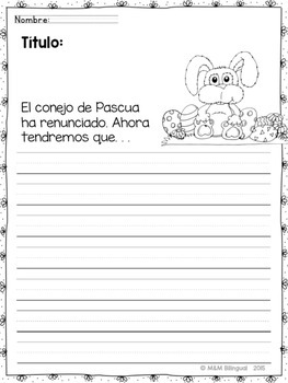 Finish the Story - April Edition {SPANISH} by MM Bilingual | TpT