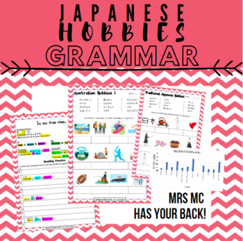 Preview of 71 Japanese Hobby Activities Shumi Nominalising Verbs Grammar Packet Numeracy