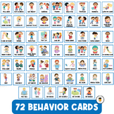 72 BEHAVIOR CARDS | First Then Visual Aid | Toddler Behavi