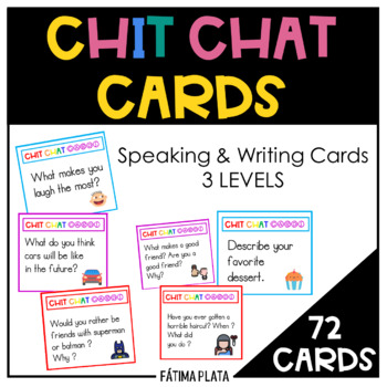 Chit Chat Cards Worksheets Teaching Resources Tpt