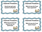 72 Classroom Routines & Procedures Question Cards