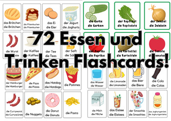 Preview of 72 Essen und Trinken Flashcards!