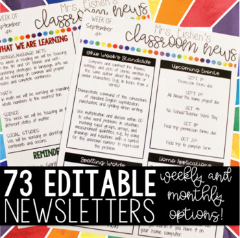 Preview of 73 Editable Weekly and Monthly Newsletter Templates
