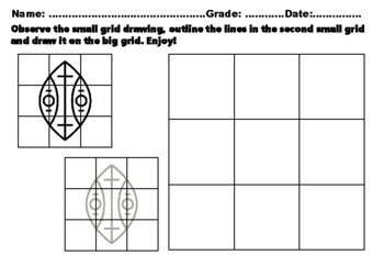 Preview of 73 Tribal Easy Grid Drawing Activities, Math.Content.7.G.A.1 Scale Drawings