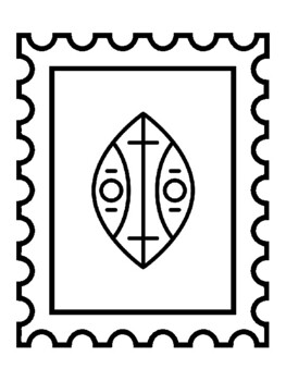 Preview of 73 Tribal Postal Stamp Activities,  Tribal Coloring Pages