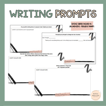 75 Creative Writing Prompts: Digital + Printable Versions *no prep