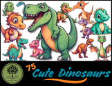 75 Cute Dinosaurs {A Novel Idea Digital Clip Art}