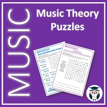 Preview of 75+ Music Theory Puzzles - Crosswords, Word Searches and Puzzles