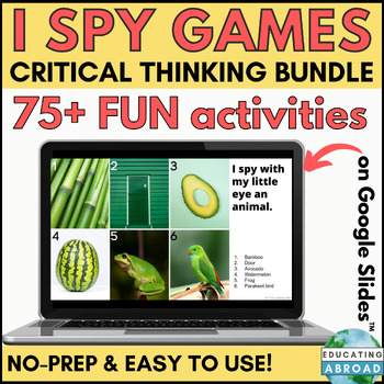 Preview of 75 NO-PREP I Spy Games Bundle to Engage Students and Develop Language Skills