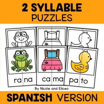 Preview of Spanish Syllable Activity Puzzles 1