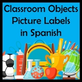 75 Spanish Classroom Objects Picture Labels (La Escuela)