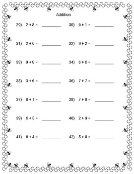 750 Addition Exercises Math For Kids With Answers, 1st Grade Worksheets ...