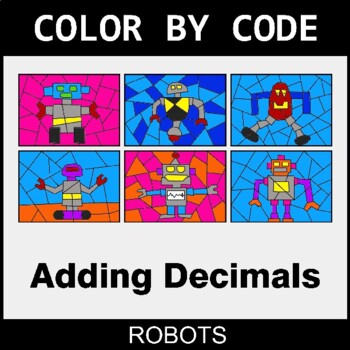 Adding Decimals - Coloring Worksheets | Color by Code