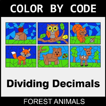 Dividing Decimals - Coloring Worksheets | Color by Code