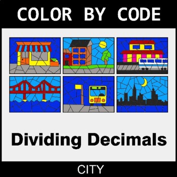 Dividing Decimals - Coloring Worksheets | Color by Code