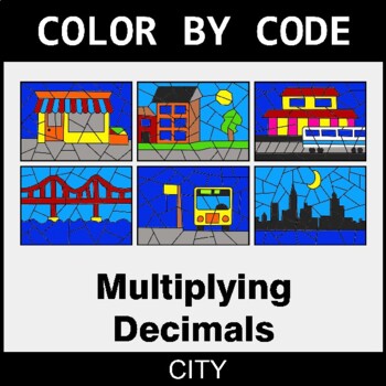 Multiplying Decimals - Coloring Worksheets | Color by Code