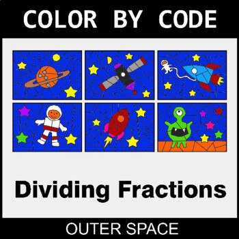 Dividing Fractions - Coloring Worksheets | Color by Code