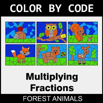 Multiplying Fractions - Coloring Worksheets | Color by Code