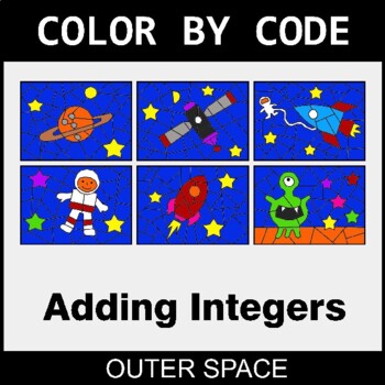 Adding Integers - Coloring Worksheets | Color by Code