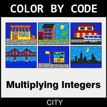 Multiplying Integers - Coloring Worksheets | Color by Code