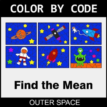 Find the Mean - Coloring Worksheets | Color by Code