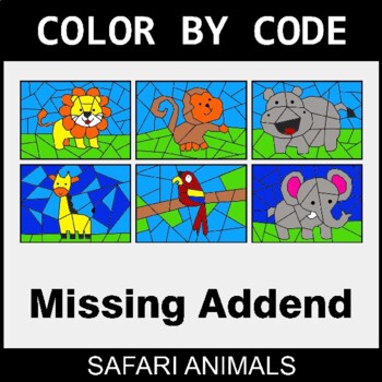 Missing Addends - Coloring Worksheets | Color by Code