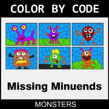 Missing Minuends - Coloring Worksheets | Color by Code