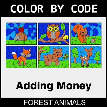 Adding Money - Coloring Worksheets | Color by Code
