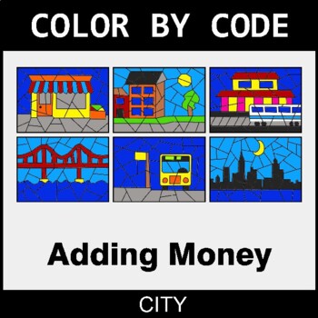Adding Money - Coloring Worksheets | Color by Code