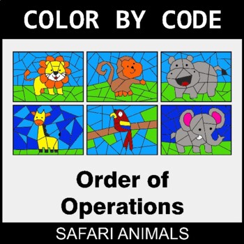 Order of Operations - Coloring Worksheets | Color by Code