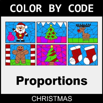 Christmas: Ratios & Proportions - Coloring Worksheets | Color by Code
