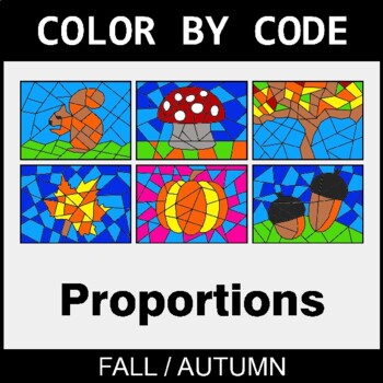Fall: Ratios & Proportions - Coloring Worksheets | Color by Code