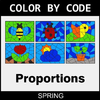 Spring: Ratios & Proportions - Coloring Worksheets | Color by Code