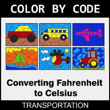 Converting Fahrenheit to Celsius - Coloring Worksheets | Color by Code
