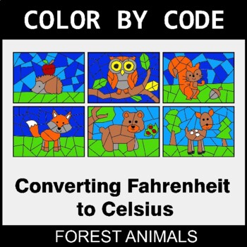 Converting Fahrenheit to Celsius - Coloring Worksheets | Color by Code