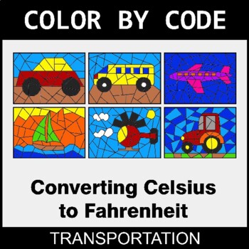 Converting Celsius to Fahrenheit - Coloring Worksheets | Color by Code