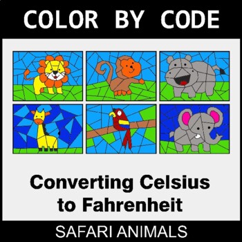 Converting Celsius to Fahrenheit - Coloring Worksheets | Color by Code