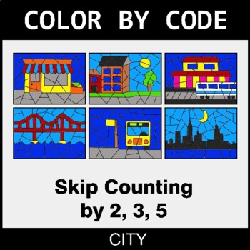 Skip Counting by 2, 3, 5 - Coloring Worksheets | Color by Code
