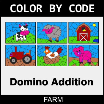 Domino Addition - Coloring Worksheets | Color by Code