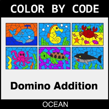 Domino Addition - Coloring Worksheets | Color by Code