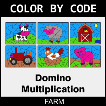 Domino Multiplication - Coloring Worksheets | Color by Code