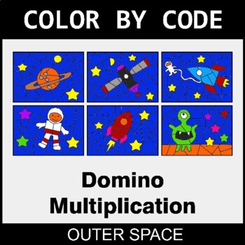 Domino Multiplication - Coloring Worksheets | Color by Code